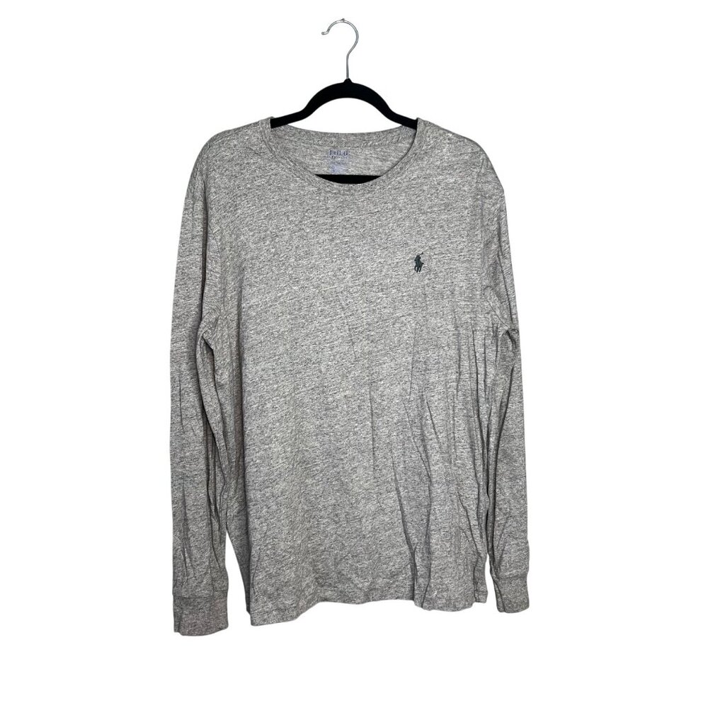Polo Ralph Lauren Long Sleeve T-Shirt‎ Mens Size L Gray Neutral Tee